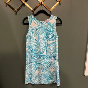 LILLY PULITZER white and blue mini dress